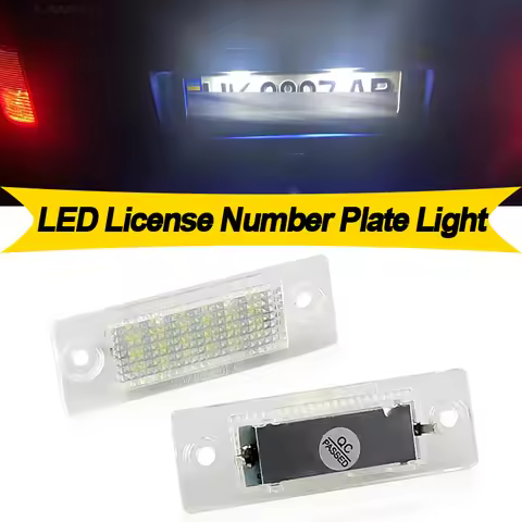 2PCS LED Number License Plate Light Lamp For VW T5 Transporter 2003-2009 VW Caddy MK3 2004-2013 Golf