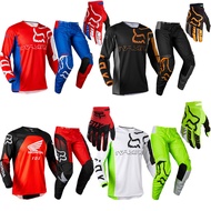 2022 Fox 180 MTB Jersey Pants Gear Set MX Combo Motorbike Outfit Motocross Racing Enduro Suit Men Off-road Moto Gloves set