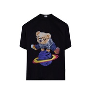 Kaos Acme De La Vie ADLV Bear Astronaut T-shirt Black Quality Import