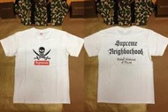Supreme X NEIGHBORHOOD NBHD 雙刀骷髏 短袖 T恤 圓筒 白色