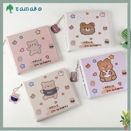 TAMAKO CD  Holder, Cartoon Bear Collect Book CD Storage Album, Portable Loose-leaf CD Storage DVD Bi