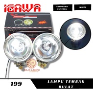 LAMPU DEPAN HARLEY TWIN/REFLEKTOR DOUBLE PISAH UNIVERSAL