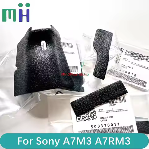 NEW For Sony A7M3 A7RM3 Camera Body Rubber Grip + Rear Thumb + Memory Card Cover A7III A7RIII A7R3 A