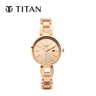 Titan Raga Viva Rose Gold Dial Metal Strap Watch for Women 2642WM01