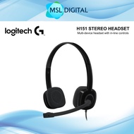 Logitech H151 Stereo Headset | Stereo Sound | Adjustable Mic