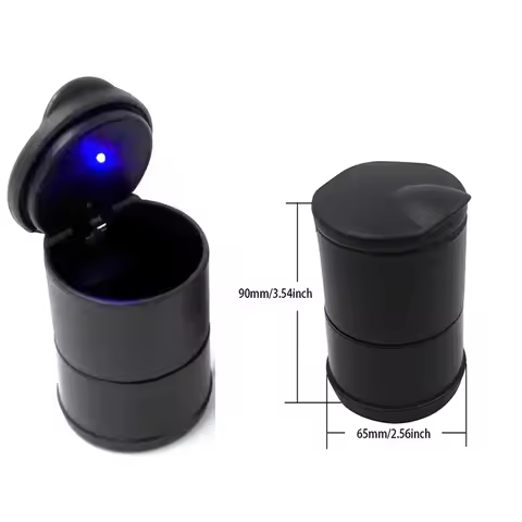 Portable Car Cigarette Ashtray Cup With LED Light Detachable One Touch Open Vehicle Ashtray Holder A