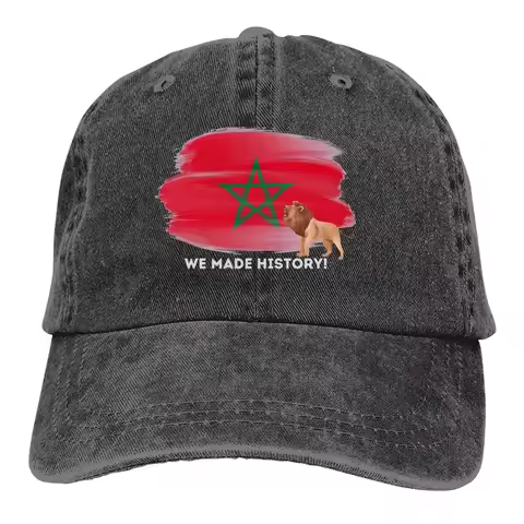 Flag Moroccan Football We Made History Flags Soccer Jersey Baseball Cap Men Hats Women Visor Protect