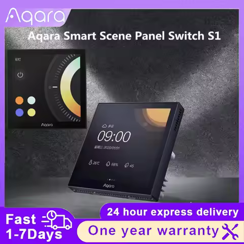Original Aqara Smart S1 Scene Panel Switch Touch Screen HomeKit Voice/Light Control AI Switch Work w