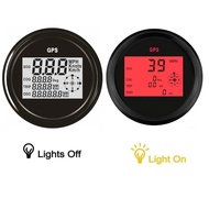 Auto 85mm Digital GPS Speedometers Odometers Marine Gauges 0-999Km/H Mph Knots Show 9-32v with Red B