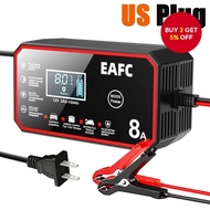 Quick Charge Car Battery Charger 12V 8A Automatic Smart Battery Charger LCD Display for Lead Acid Ag