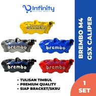 INFINITY M4 Gsx Caliper Pump Siap Bracket Siap Skim Depan Front 4 Pot For Y15zr/ Nvx155/ Lc5s/ Lc4s/