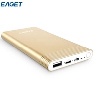 EAGET EQ10 ALUMINUM ALLOY 10000MAH QC 3.0 POWER BANK WITH TYPE-C INPUT (GOLDEN)