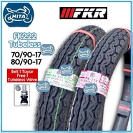 FKR FK222 Tubeless 70/90-17 80/90-17 Tayar Tyre Bunga TT100 Ready Stock Motorcycle