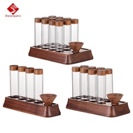 [fineblueua] Coffee Bean Storage Containers, Unique Coffee Bean Storage Tubes with Stand, Glass Tube