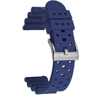 Niziruoup Ventilated FKM Rubber Watch Strap Quick Release Soft Durable Fluororubber Watch Band 18mm 