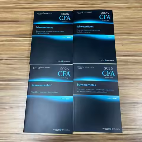 2026 CFA Level I SchweserNotes Complete Study Materials 4 Books Set Science and Technology Textbooks