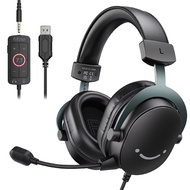 FIFINE Headset,3.5 mm jack&USB Headphone with 7.1 Surround Sound/volum contral/Mute switch for PC/MA