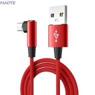 MAOYE 90 Degree Elbow Data Cable L Shape 3A Quick Charger Wire Braided Wire Charger Cord Right Angle