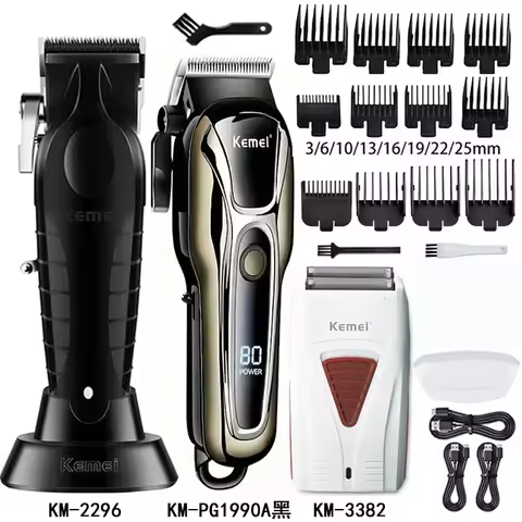 Kemei Men's Hair Clipper KM-2296 KM-PG1990A 3382 Electric Hair Trimmer Machine Professional Hair Cut