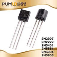 100PCS 2N2222 2N5401 2N3904 2N3906 2N5551 2N2907 TO-92 new and original IC