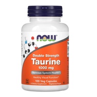 [ล๊อตใหม่] Taurine 1000 mg  ทอรีน 100 Capsules ช่วยย่อยไขมัน ควบคุมคอเลสเตอรอล EXP 01/28 NOW FOOD