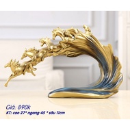 Wave-riding horse statue-a613 (2 colors)