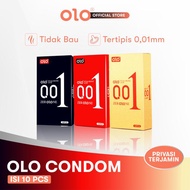 Kondom OLO 001 Berbagai Varian isi 10s - 001 BLACK GOLD RED