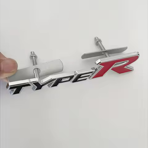 3D Metal Type R Logo Badge Car Front Grill Emblem For Honda Accord Civic FK2 FN2 EP3 Type S Type R S
