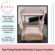 PROMO BISA COD / Rak Piring Plastik Minimalis 2 Susun Fawsline / rak piring besi 4 susun besar murah