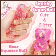 YELGIRL Bear Squishy Fidget Toys, Funny Gummy Bear Sugar Stress Ball Sensory Toys,  Cute Soft Squish