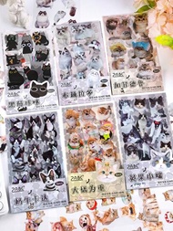 36入組400+混合圖案的可愛卡哇伊貓頭鷹表情寵物防水貼紙,適用於裝飾相簿、日記、手機、筆記本電腦等