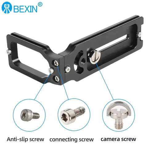 BEXIN MPU-120L Universal Camera L Bracket Shot Quick Release L Plate Swiss Vertical Video Compatible