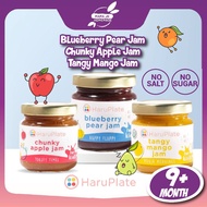No Sugar All Fruit Jams by HaruPlate Blueberry Pear Jam / Chunky Apple Jam / Tangy Mango Jam (Halal-