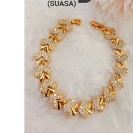 cincin [READY STOK]Gelang Tangan LOVE Rose Gold EMAS SUASA bracelets&amp;CHARMS/emas916/emas bangkok [TAHAN LUNTUR]