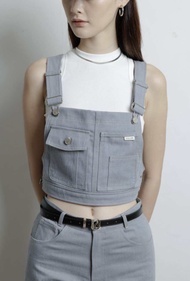 MILEY DENIM PASTEL BLUE OVERALLS เอี๊ยมยีนส์