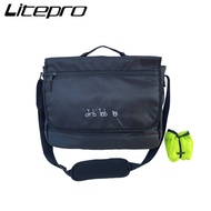 Litepro Bicycle Front Bag Large Capacity Briefcase Folding Bike 412 With Rain Cover For Brompton/Birdy