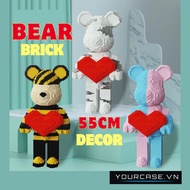 [55cm] Lego Bearbrick Bear Model, Large Size 55cm, Bearbrick Bear Assembly Toy, Lego Decor
