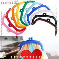 CLEVER Purse Clasp Frame, Bag Hardware Plastic Purse Frame Kiss Clasp, Mini Candy Color Purse Frame 