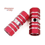 [hugepe-t] 2Pcs Aluminum M TB Bike Bicycle A xle Pedal Non-slip Front Rear A xle Foot Pegs Bicycle S