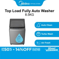 Midea MA200W85 Grey Top Load Washing Machine, 8.5kg, Water Efficiency 3 Ticks
