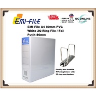 EMI File 80mm PVC 2D White Ring File 80mm