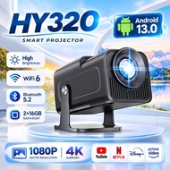 HY320 pro Android 13.0 Smart Projector Native 1080P 4K Supported WiFi 6 Bluetooth 5.2 180° Rotatable