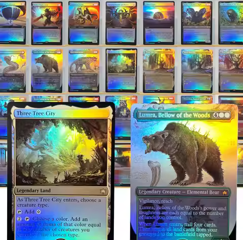 BLB CLU FOIL9--002 Tcg Proxy Cards Three Tree City Shock Land Hallowed Fountain Bria, Riptide Rogue 