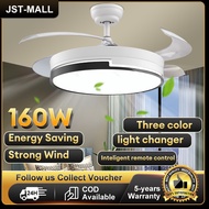 Ceiling Fan With Light Fan Kipas siling Ceiling Fan Light Invisible Fan Light AC Motor 5 Blades Ceil