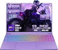 BINTEC Purple Laptop,16 Inch Narrow Bezels FHD IPS Display,Celeron N95 (Up to 3.4Ghz)，12GB DDR5， Lap
