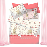 Bộ chăn ga áo gối Cotton AT Junior Club 1m6x2m 1m8x2m +25cm