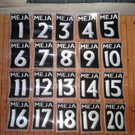 Table Number Stickers 7x5 cm, 1 - 10 / 1 - 20, Glossy Vinyl Material + Glossy Lamination, Waterproof