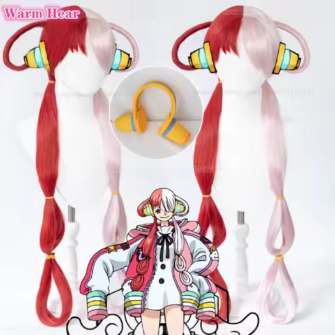 Anime Uta Synthetic Hair Long Red Pink Cosplay Wig Heat Resistant Hair Halloween Party Woman Wigs Ut
