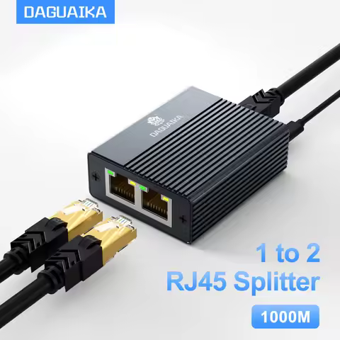 Gigabit Ethernet Switch Rj45 Splitter LAN Gigabit Extension Adapter 1000Mbps Network Connector 1to2 