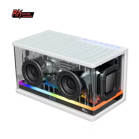 RK ROYAL KLUDGE SH100 Wireless Bluetooth Speakers Four Modes 40W Power RGB 4000 mAh TWS Display Scre